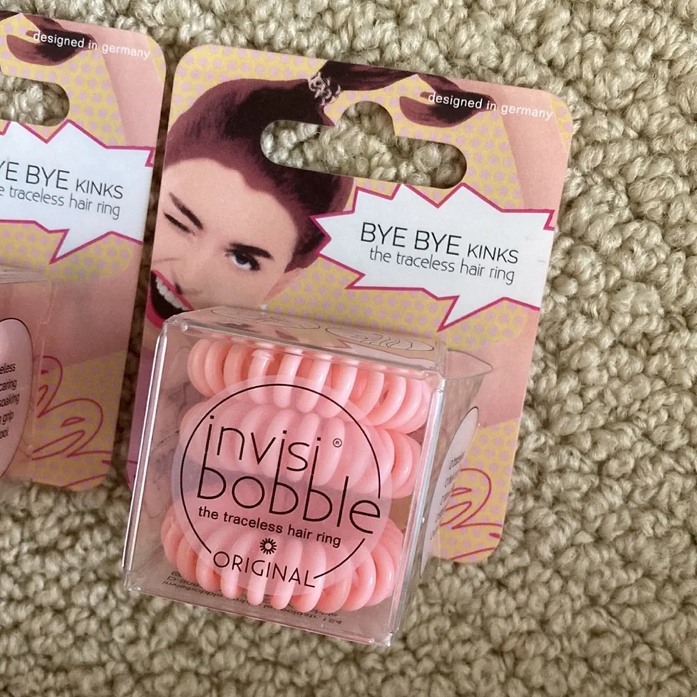 Invisibobble The Traceless Hair Ring Hair Ties Pink 6 Count Bundle Original NWT